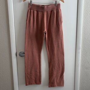 HAVEN Well Within Organic Grown Cotton  Cozy Knit Joggers in Light Brown SZ S